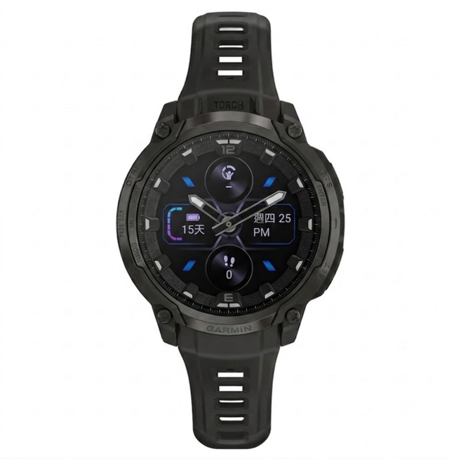 GARMIN Instinct Crossover AMOLED 實體指針GPS智慧錶, 墨影灰, 1.2吋, GPS + 藍牙