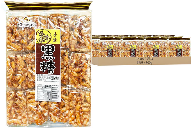 Chiao-E 巧益 黑糖沙琪瑪, 300g, 12袋