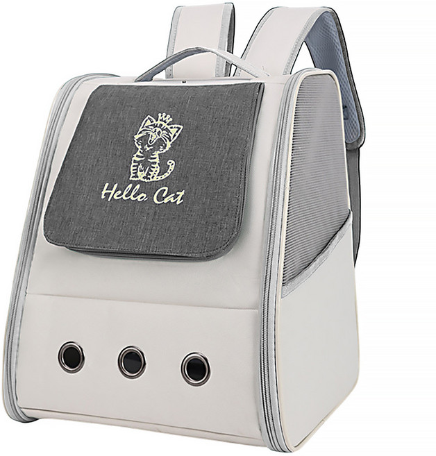 Hello Cat 寵物外出背包 5025, 1個, 灰色