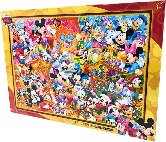 HUNDRED PICTURES 百耘圖 Mickey Mouse&Friends 拼圖 1020 x 730mm, 米奇家族, 1600片, 1盒