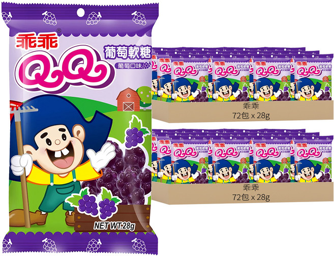 乖乖 QQ葡萄軟糖, 28g, 144包