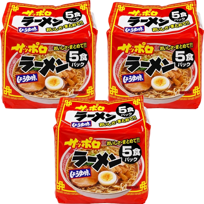 Men-Sunaoshi 札幌醬油味 袋裝拉麵 82g, 15個