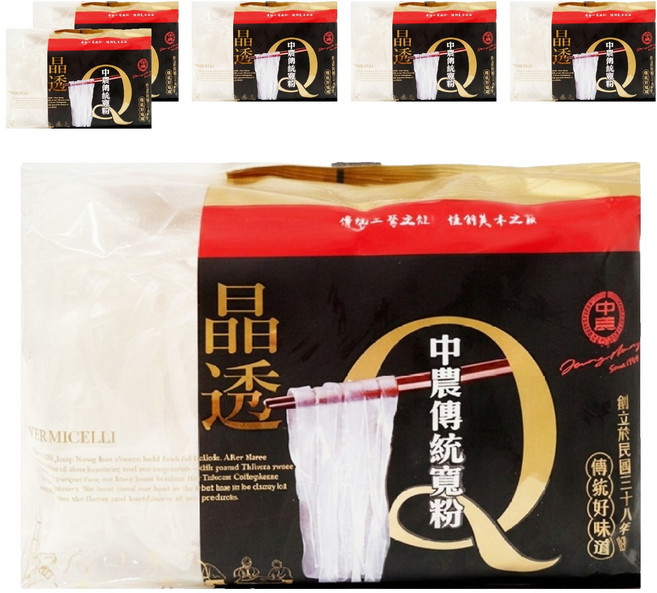 中農粉絲 傳統寬粉, 210g, 6袋