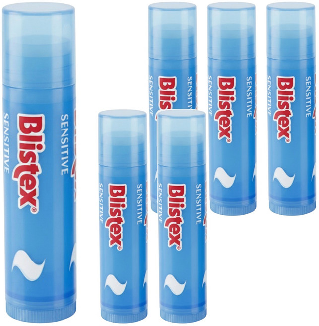Blistex 碧唇 舒敏修護潤唇膏, 6個, 4.25g, 無色/無味