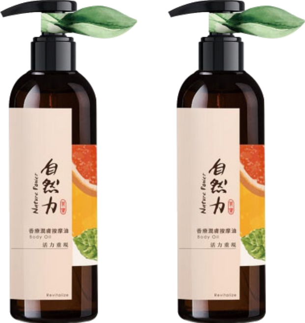 TEAPOWER 茶寶 自然力 精油香療潤膚按摩油 活力重現, 250ml, 2瓶