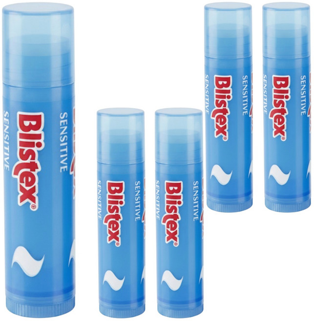 Blistex 碧唇 舒敏修護潤唇膏, 5個, 4.25g, 無色/無味