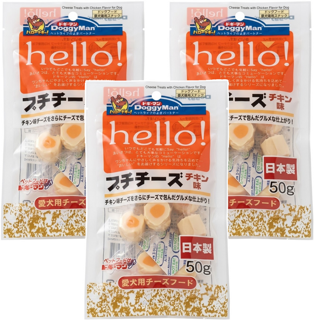 DoggyMan 多格漫 犬用Hello雞肉起司球, 雞肉起司, 50g, 3包