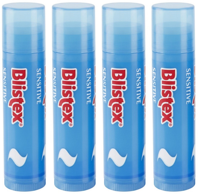 Blistex 碧唇 舒敏修護潤唇膏, 4個, 4.25g, 無色/無味