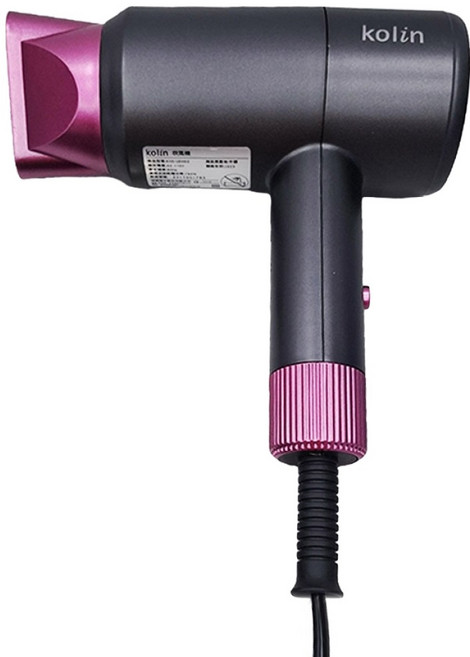 Kolin 歌林 750W 輕巧 吹風機 2段溫控 黑色 KHD-UDH02 110V 223 x 165 x 65mm 380g