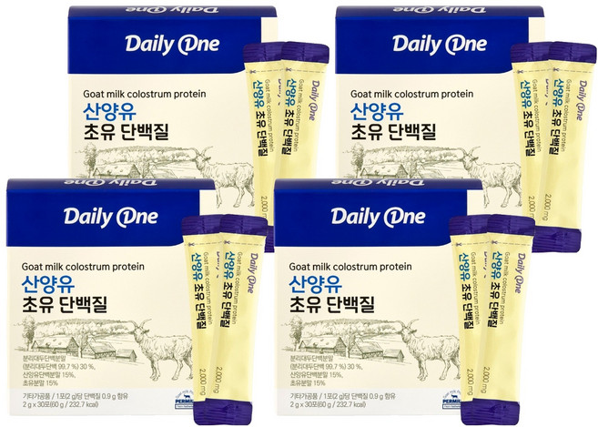 Daily One 山羊初乳蛋白粉隨身包, 4盒, 60g
