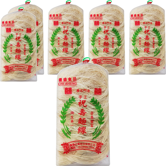 CHI-SHENG 耆盛食品 金門手工麵線, 300g, 6包