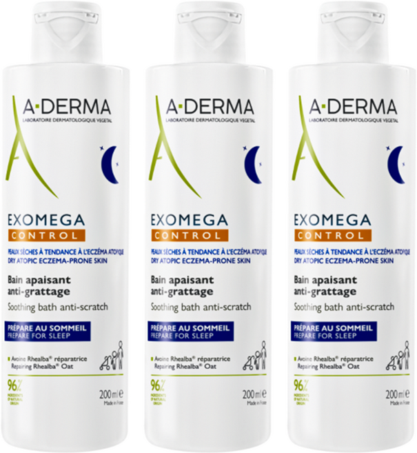 A-DERMA 艾芙美 燕麥新葉益護佳浸泡液, 3個, 200ml