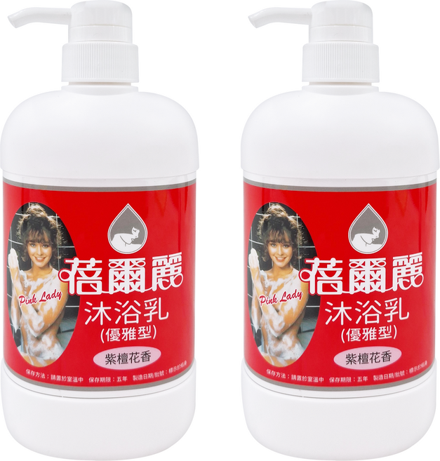Pink Lady 蓓爾麗 沐浴乳 紫檀花, 620g, 2瓶