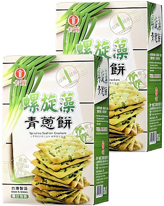卡賀 螺旋藻青蔥餅, 160g, 2盒