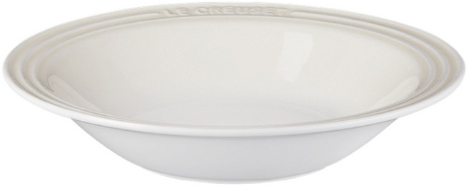 LE CREUSET 東京款義麵盤 25cm 920g, 蛋白霜, 1個