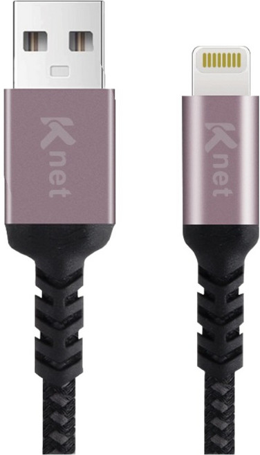 KTnet 廣鐸 G812 USB 蘋果快充傳輸金鋁編織線 3A, 1個