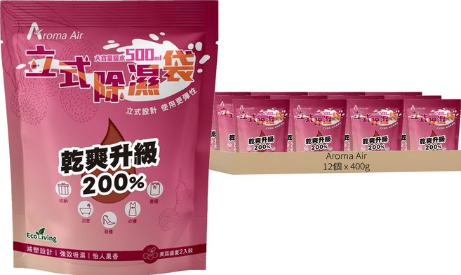 Aroma Air 立式除濕 美荔盛夏, 400g, 12個