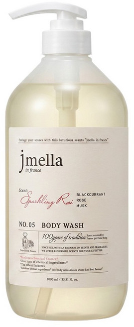 jmella 法式漫舞香水沐浴乳 No.05 Sparkling Rose, 1L, 1瓶