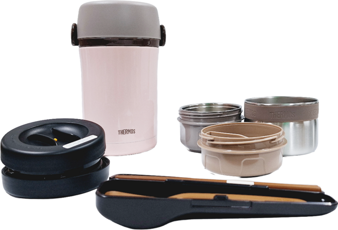 THERMOS 膳魔師 TKLF-1200F 保溫便當盒組 1200毫升, 粉色, 1組