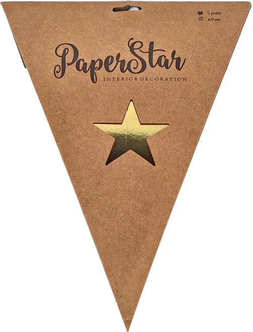 Paper Star 室內裝飾五角星 60cm 牛皮包裝組合, 金色