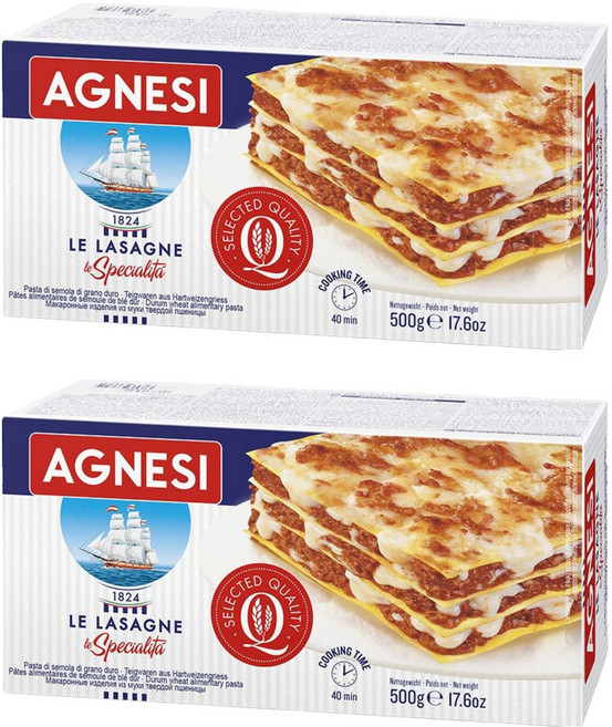 AGNESI 義大利千層麵, 500g, 2盒