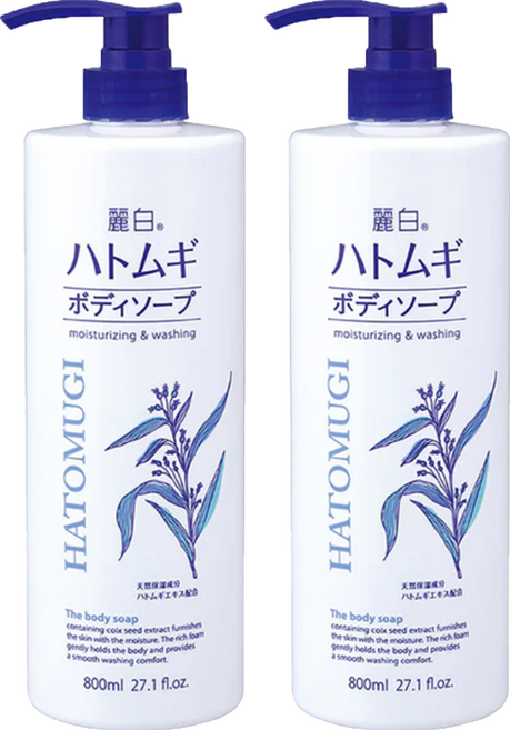 KUMANO 熊野油脂 麗白薏仁保濕沐浴乳, 800ml, 2瓶