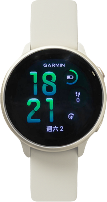 GARMIN vívoactive 6 GPS 智慧腕錶, 奶油白, 1.2吋, GPS + 藍牙
