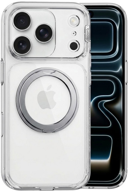 imos 智慧型手機 保護殼 iPhone 17 Pro 耐衝擊 軍規 磁吸 支架 兼容 MagSafe 透明色 TPU 熱塑性聚氨酯彈性體邊框、PC 聚碳酸酯 非人為因素保固一年 1個