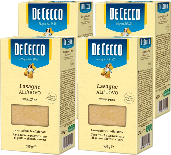 DE CECCO 得科 N.112千層義大利麵, 500g, 4盒