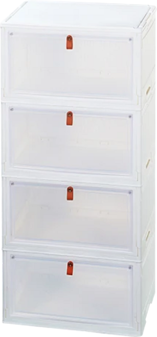 KEYWAY 聯府 超馬磁吸式四層鞋櫃 MA804-1 295 x 415 x 898mm 96L, 白色