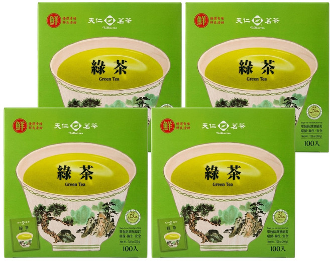 天仁茗茶 綠茶, 2g, 100包, 4盒