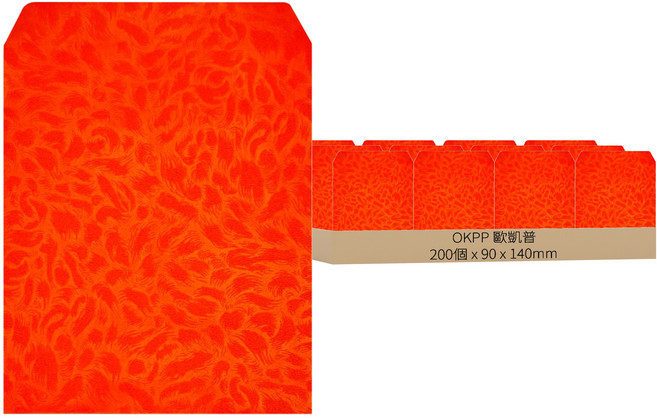 OKPP歐凱普 鳳尾紋清香樂透袋 90 x 140mm, 200個