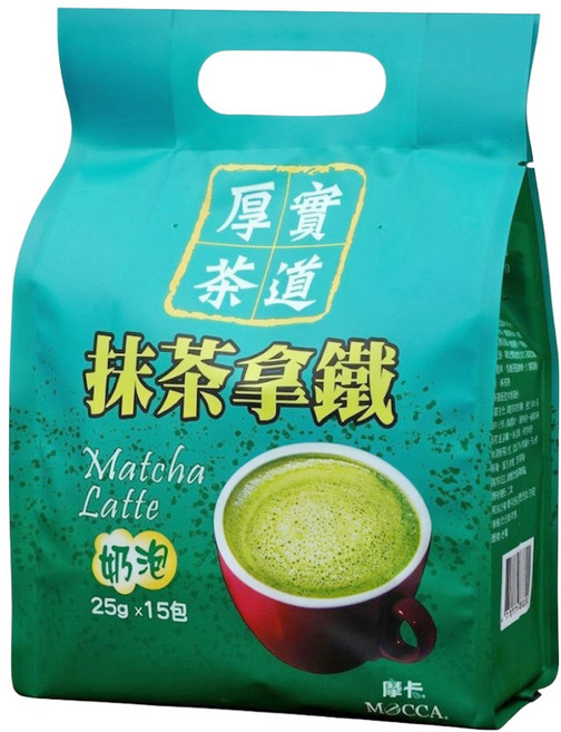 MOCCA 摩卡 厚實茶道 抹茶拿鐵, 25g, 15包, 1袋