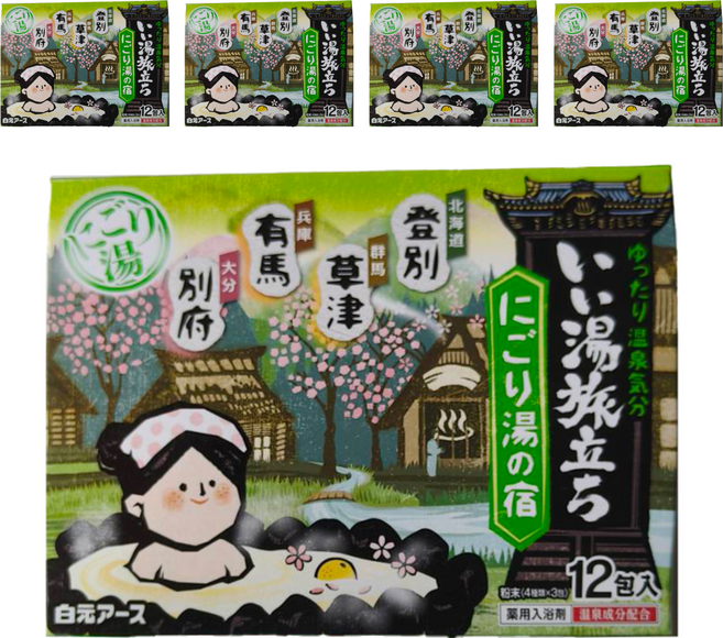 Hakugen Earth 白元 入浴劑 濁湯系列 12包, 300g, 5盒