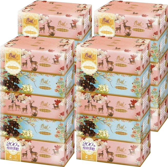 春風 面紙 200抽, 5盒, 4組