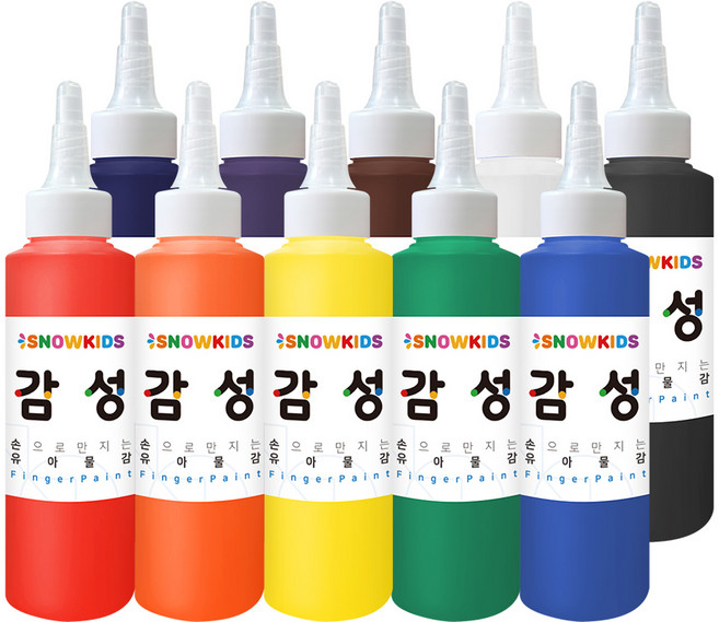 SNOWKIDS 手指畫感性顏料, 140ml, 10色