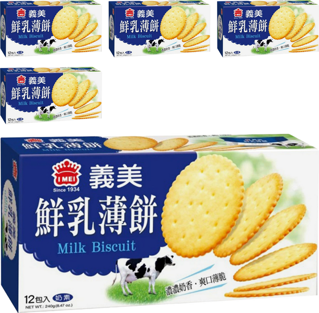 義美 鮮乳薄餅, 240g, 5盒