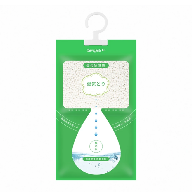 BangJiaShi 幫家適 掛勾式除濕袋 日系綠色 40個, 100g, 1個