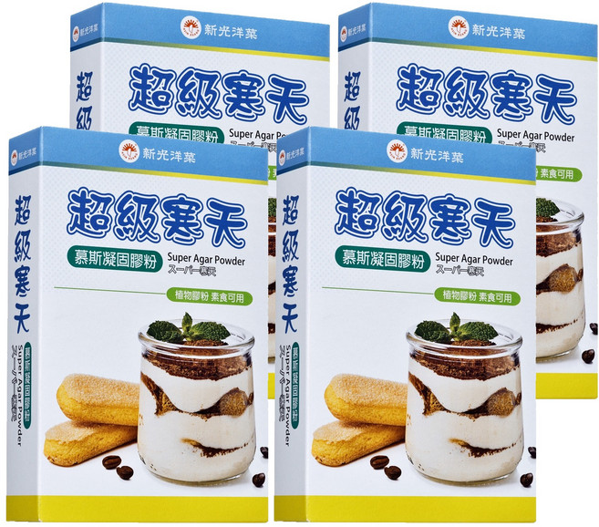 新光洋菜 超級寒天慕斯凝固膠粉, 50g, 4盒