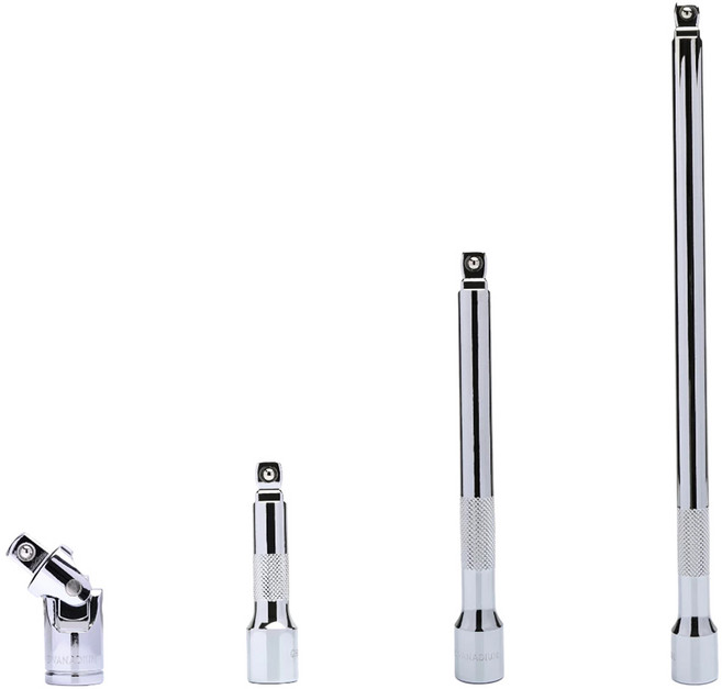 VARMA 雙用搖桿4件組 延長接桿75mm/150mm/250mm + 萬向接頭 3分, 1組