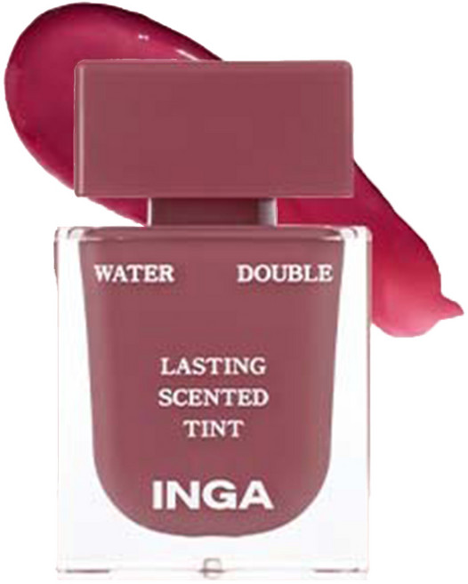 INGA Cosmetics 水感雙效持色香氛唇釉 4.3g, 橡木紫, 1個
