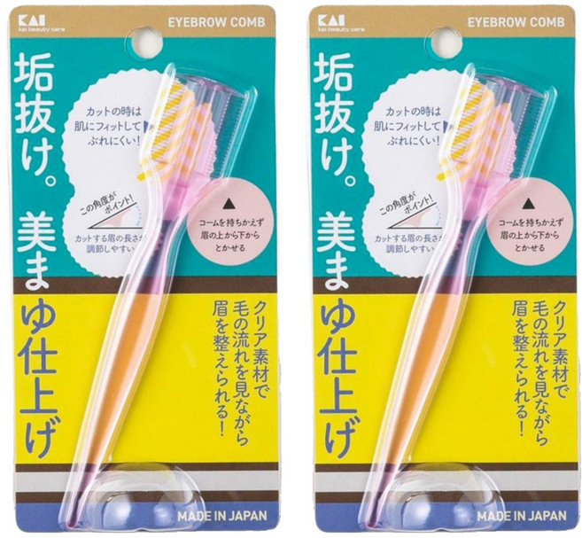 KAI 貝印 眉毛兩用梳, kq-3148, 2支