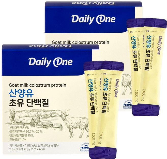 Daily One 山羊初乳蛋白粉隨身包, 2盒, 60g