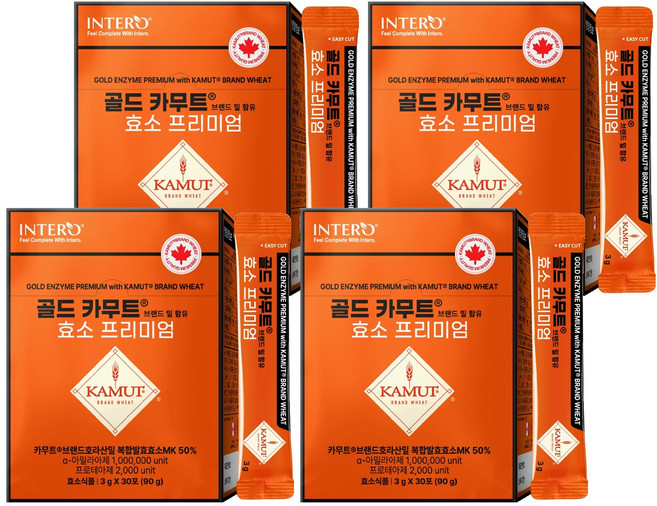 KAMUT Intero 黃金品牌餐酵素 Premium, 90g, 4個