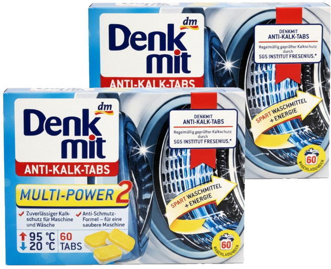 dm Denk mit 洗衣槽去污錠 60顆, 960g, 2盒