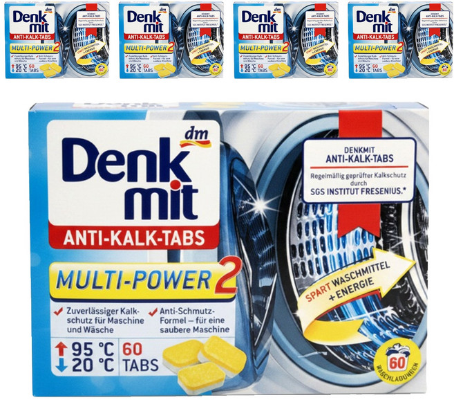 dm Denk mit 洗衣槽去污錠 60顆, 960g, 5盒