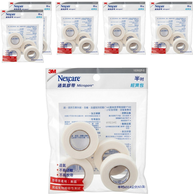 3M Nexcare 通氣膠帶 半吋, 6包