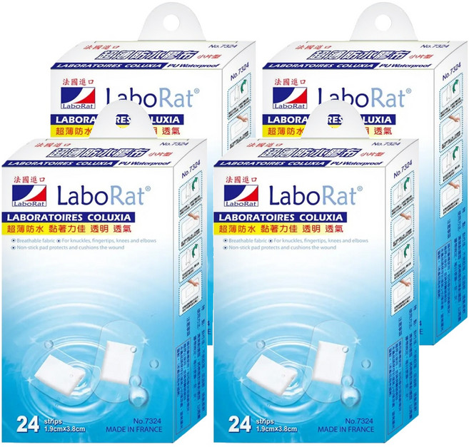 LaboRat PU超薄防水膠布, 4個, 24個裝