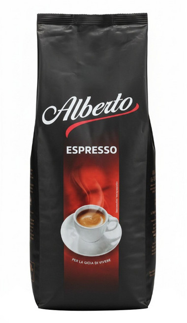 Alberto 艾伯特 義式咖啡豆 Espresso 全豆, 咖啡豆(無研磨), 1kg, 1包