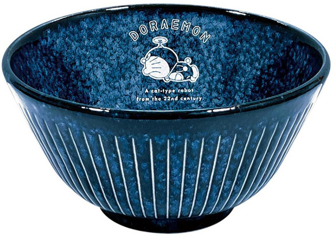 kanesho 金正陶器 哆啦A夢 陶瓷碗 12 x 6cm, 深藍色, 1個